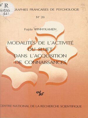 cover image of Modalités de l'activité du sujet dans l'acquisition des connaissances